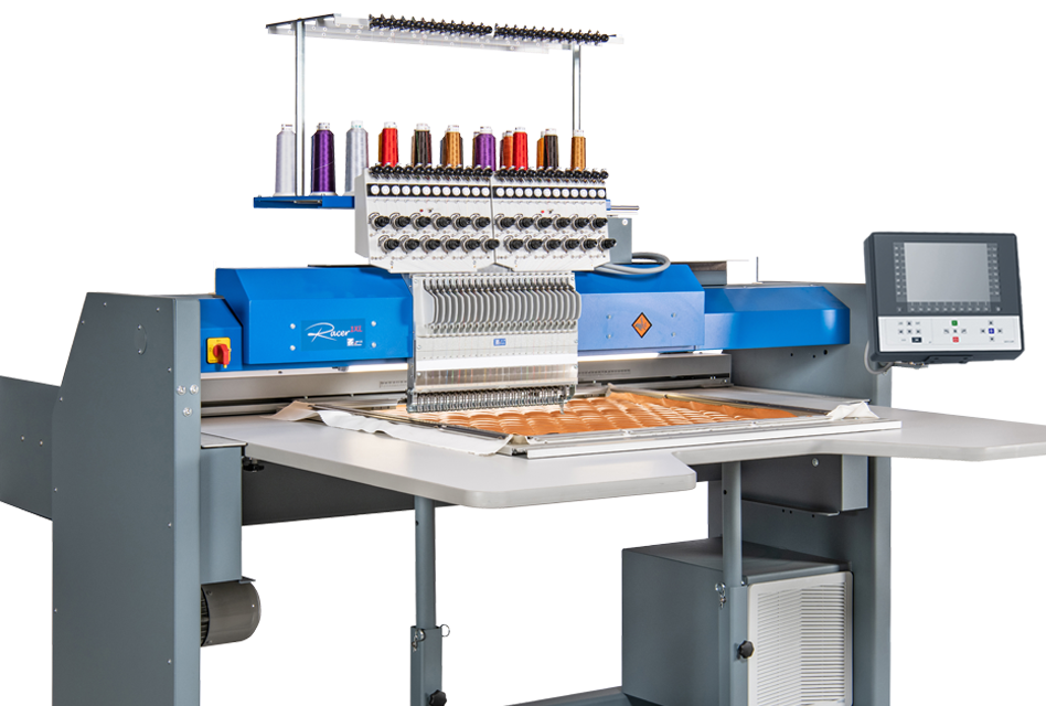 ZSK Racer 1XL single-head wide-area embroidery machine with 24 needles