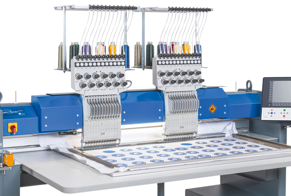 ZSK Racer 2W twin-head wide-area embroidery machine