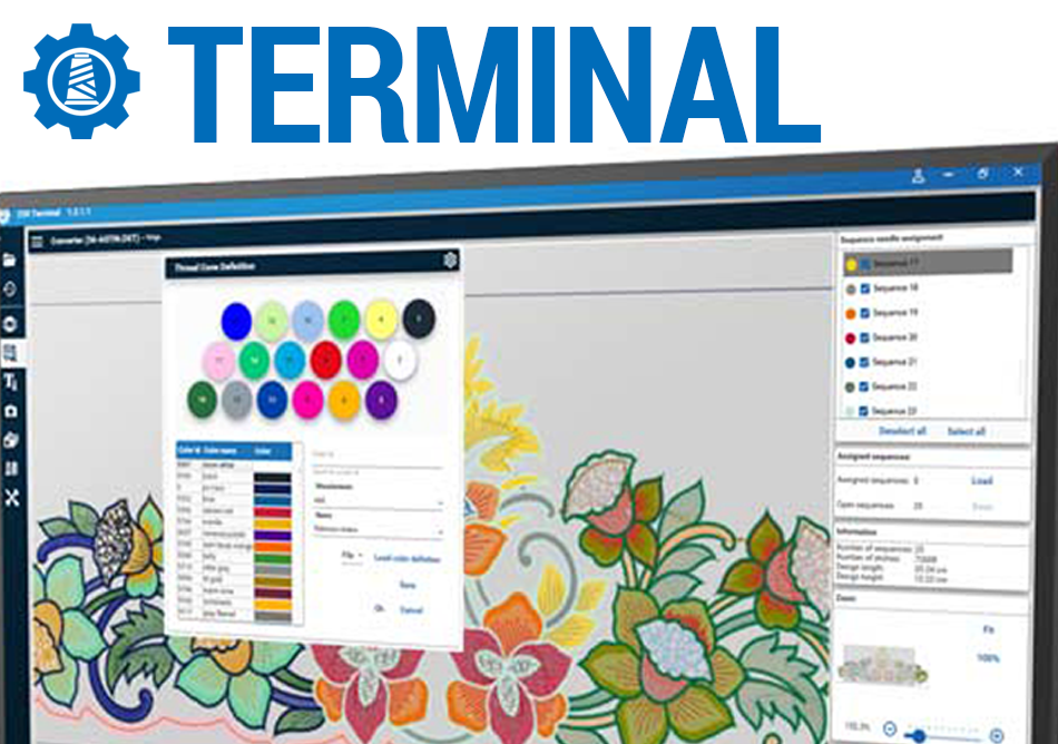 ZSK Terminal, software for your ZSK industrial embroidery machine